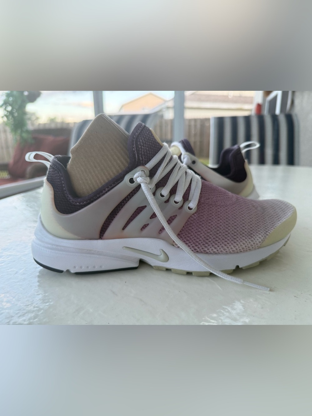 Nike Air Presto Purple White Sneakers Women US 8 EU 39 Comfortable Running 👟. - Picture 8 of 11